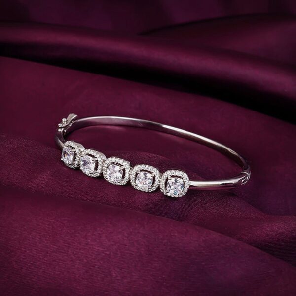 Sterling Silver “Tales of Love” Cuff Bracelet – Elegant Women’s Jewelry - Image 3