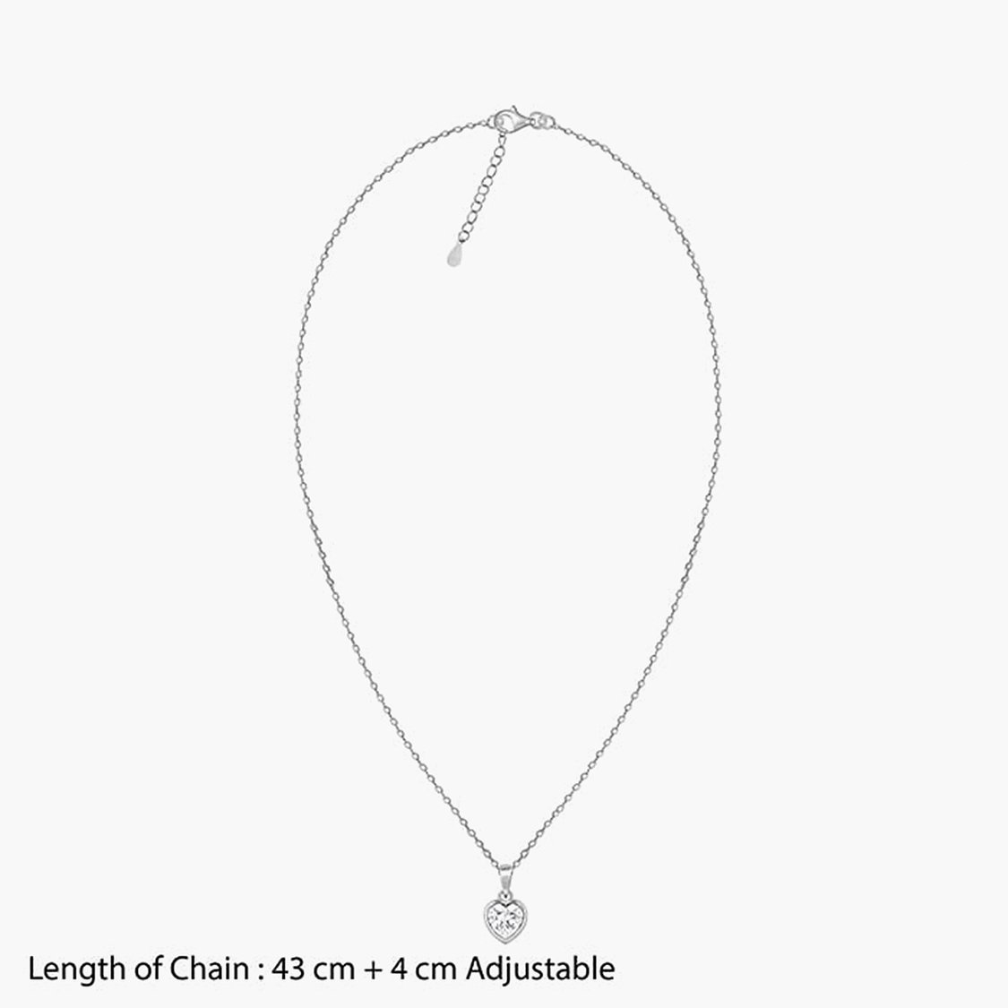 Sterling Silver Coeur Chain with Pendant – Elegant Heart Necklace