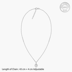Sterling Silver Coeur Chain with Pendant – Elegant Heart Necklace