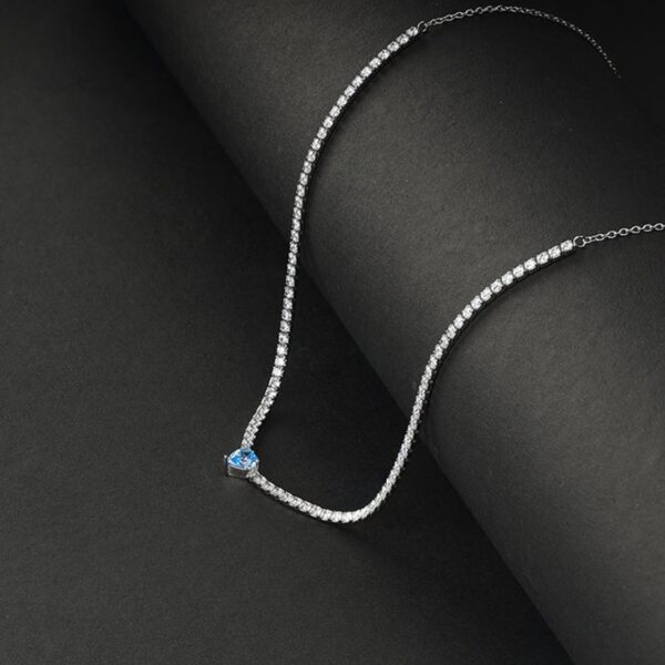 Sterling Silver Heart Choker Necklace – Elegant Women’s Jewelry