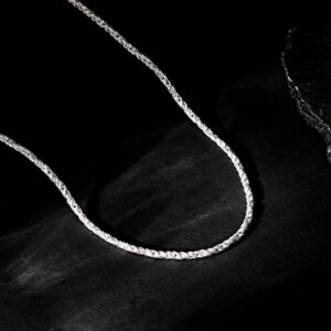 Sterling Silver Crest Chain – Classic Unisex Jewelry