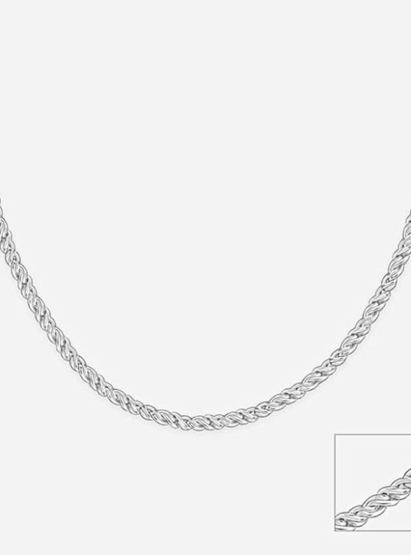Sterling Silver Crest Chain – Classic Unisex Jewelry - Image 2