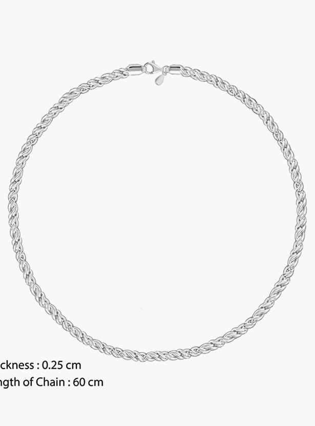 Sterling Silver Crest Chain – Classic Unisex Jewelry - Image 3
